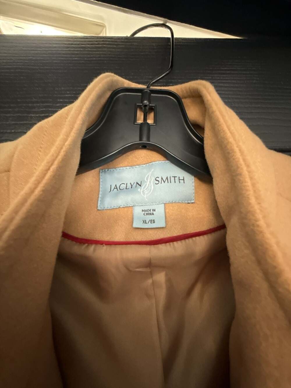 Jaclyn Smith Women's Tan Wool Blend Button Front Coat Size XL